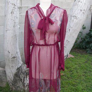 1960's Love Child See-Thru Paisley Dress